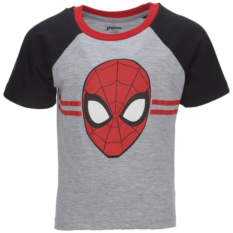 Marvel Spider-Man Little Boys 2 Pack Pullover T-Shirts Toddler to Big Kid