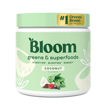 Bloom Nutrition Greens & Superfoods Powder, for Digestive Health, Coconut, 30 Servings