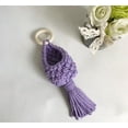 thumbnail image 3 of Odies Cute Crochet Plant for Car Rear View Mirror,Boho Handmade Car Mirror Hanging Accessories for Women Girls,Orange Car Interior Aesthetic Decor Truck Hanger Ornament Charm for Men,Purple, 3 of 7
