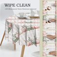 thumbnail image 3 of Round Tablecloth Pink Pumpkin Buffalo Plaid Pattern 60 Inch Table Cover for Dining Polyester Cloth with Scalloped Edges Stain Resistance Kitchen Picnic Party Restaurant Decoration, 3 of 6
