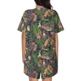 thumbnail image 3 of Lsque Forest Animals And Plants Women's Short-Sleeved Pajama Set - 2 Piece Soft and Lightweight Sleepwear Set-Medium, 3 of 9