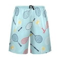 thumbnail image 2 of joogoo Mens Swim Trunks Tennis Racket Beach Shorts Drawstring Elastic Waist Swimwear Bathing Suits XXL, 2 of 7