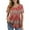 Multi Red, variant on FOLUNSI Womens T Shirts Short Sleeve Round Neck Loose Print Tunic Tops with Pocket