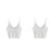 thumbnail image 4 of Qarigey Mujeres Sexy Crop Top de punto Chaleco sin mangas Slim Sling Tank con cuello en V liso blanco 2piezas, 4 of 6