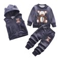 thumbnail image 4 of Gerichy Toddler Baby Boy Clothes Fall Winter Outfit, Toddler Plush Sweatsuit Baby Girls Clothes Boy Outfits Suit Graphic Print Fleece Sweatshirt Tops And Pant Set, 4 of 4