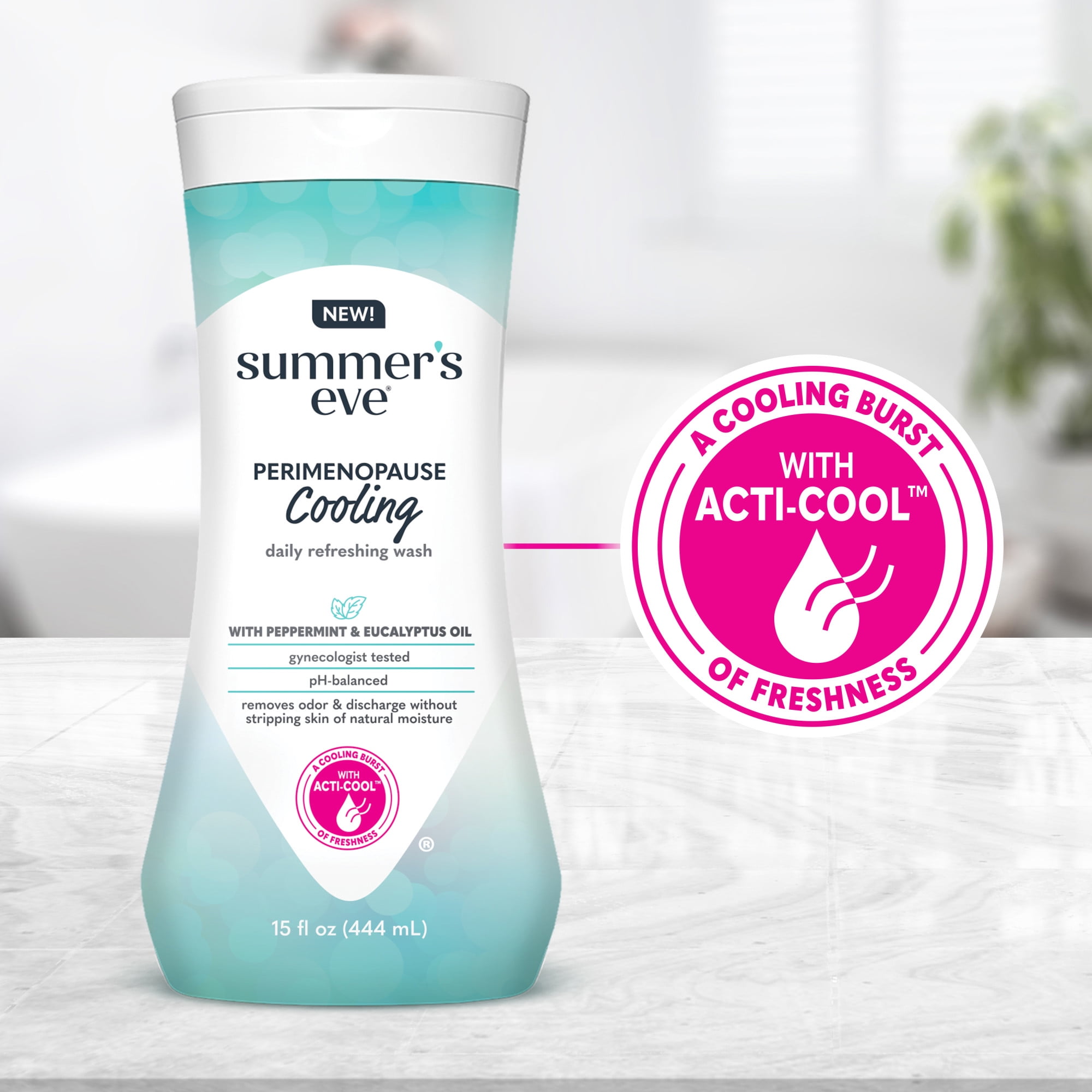 Summers Eve, Perimenopause Cooling Wash, Removes Odor, pH b