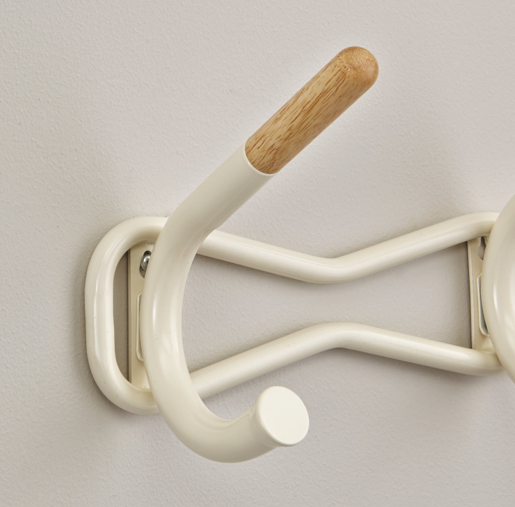 Family Coat Wall Rack, 6Hook, Cream