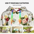 thumbnail image 4 of Honeii Vintage Bike Flower Butterfly Pattern Womens Oversized Hoodies Long Sleeve Sweatshirts Pullover Fall Outfits with Pocket-XX-Large, 4 of 7
