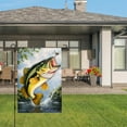 thumbnail image 3 of Amhnf Largemouth Bass Fishing Scene Garden Flag For Home Outdoor Garden Yard Decor 12x18 inch, 3 of 5