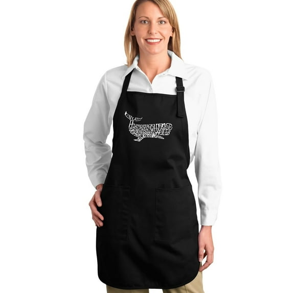 LA Pop Art Full Length Word Art Apron - Humpback Whale