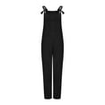 thumbnail image 5 of Odeerbi Solid Color Overalls for Women 2024 Fashion Casual Comfortable Solid Color Pocket Full Length Pants Overalls Black, 5 of 7