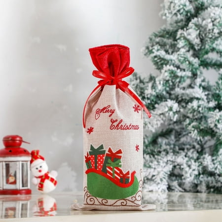 

KKCXFJX Christmas Table Decoration Christmas Holiday Table Wine Bottle Set