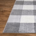thumbnail image 6 of World Rug Gallery  Plaid Check Farmhouse Area Rug 5'x7' 5' x 8',8' Runner Indoor Living Room,Kitchen,Bedroom, 6 of 9
