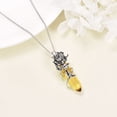 thumbnail image 3 of YAFEINI November Birth Flower Necklace Jewelry Chrysanthemum with Yellow Quartz Healing Stone Necklace for Women Sterling Silver Gifts for Mom Daughter Birthday (11-November), 3 of 5