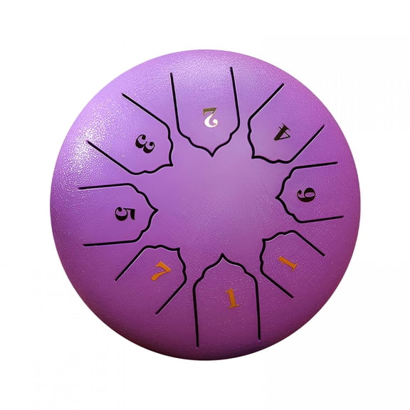QAYOZ 8" Steel Tongue Drum, Mini Handpan Drum, Worry Drum, Handpan Drum, For Kids, Adults, Education, Entertainment, Yoga, Zen Gifts
