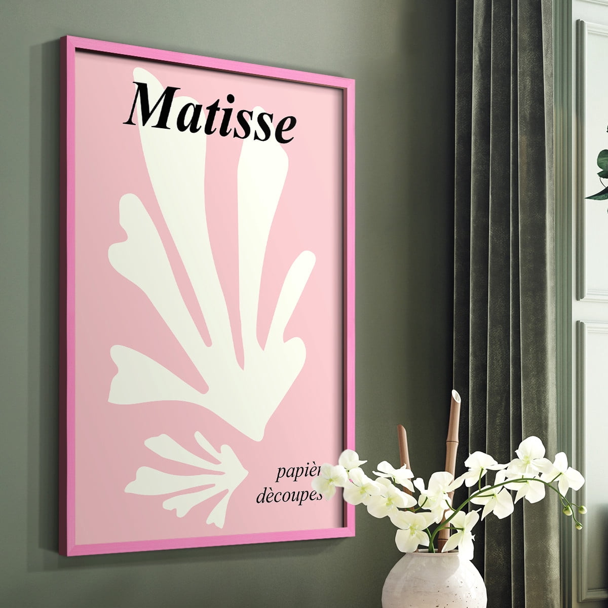 Matisse CCCLVI in Pink Solid Wood 8 x 10 Framed Print