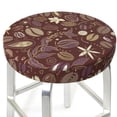 thumbnail image 6 of Goofa Coffee and Flowers Printed Stool Covers Round, Waterproof Round Bar Stool Covers Anti-Slip Round Bar Stool Seat Cover with Elastic Bands Durable -, 6 of 7