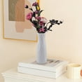 thumbnail image 5 of Faux Porcelain Plastic Vase - Decorative Craft Container for Dry & Wet Flower Arrangements, Imitation Glaze Finish for Home Office Decor, Durable Shatterproof Flower Pot for Use, 8*2.8in, Gray, 5 of 7