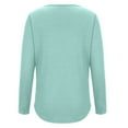 thumbnail image 5 of Annhoo Fall Tops for Women 2024 Long Sleeve Loose Pleated Round Neck Dressy Shirts Going out Casual Blouses, 5 of 5
