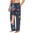 thumbnail image 2 of Haiem Cartoon Dinosaur Scooter Sport Blue Men's Pajama Pants Ultra Lightweight Pjs Bottoms Sleepwear Bottom Pants with Pocket Drawstring-Medium, 2 of 9