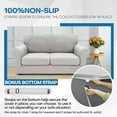 thumbnail image 3 of Super elastic 3-piece sofa cover, 55 inches -69 inches, 2-pack sofa specific, anti slip for pet dogs, long-lasting furniture protection - silver gray, 3 of 5