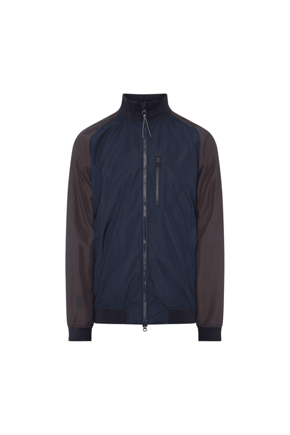 $299 Barbour Men's, Swell Colorblock Stand-Collar Jacket, Navy/Gray, L