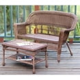 thumbnail image 2 of Afuera Living Wicker Patio Love Seat & Coffee Table Set - Honey without Cushion, 2 of 2
