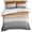 Orange, variant on 3 Piece Purple Gray Duvet Cover Set Full Size,Microfiber Comforter/Quilt Cover with Corner Ties and 2 Pillowcases,Vintage Rustic Abstract Striped Wooden Grain All Season Bedding with Zipper Closure