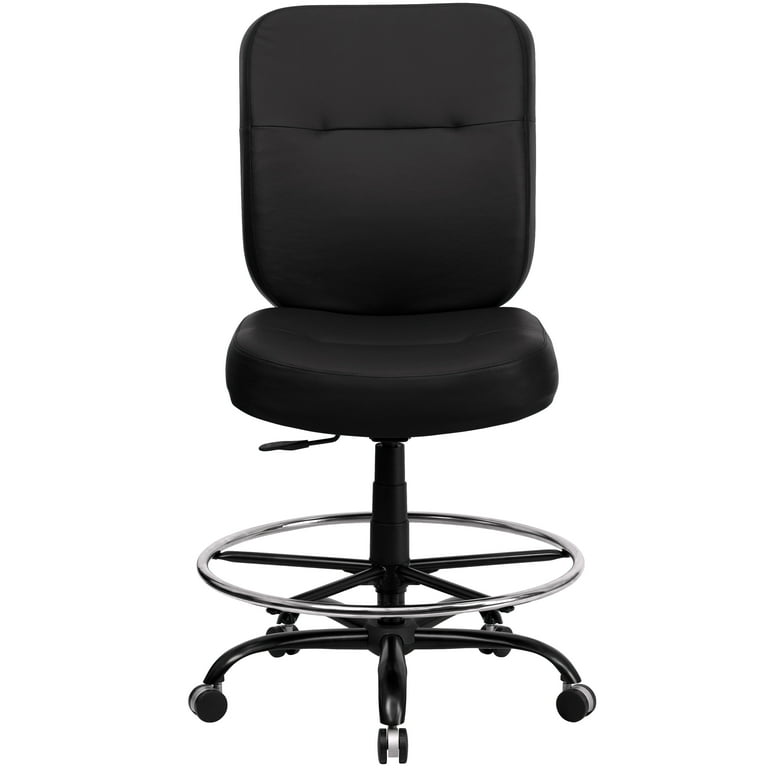 BizChair Big Tall 400 lb. Rated Black LeatherSoft Ergonomic