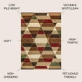 thumbnail image 2 of JONATHAN Y UNIQUE 5 x 8 Area Rug, Kehoe Retro Diamonds Geometric - Red/Brown/Cream, UNQ101B-5, 2 of 10