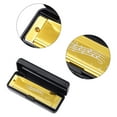 thumbnail image 3 of BLEEUS 10 Hole 20 Tone Harmonica Portable Harmonica Adults Gift (Yellow) Musical Instruments Supplies (Yellow), 3 of 8