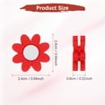 thumbnail image 3 of Tennis Racket Dampener [3PCS] - Funny Flower Shape Silicone Tennis Shock Absorber Racket Vibration Dampener [Red], 3 of 7