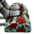 thumbnail image 3 of Floral Foot Rest, High Detailed Flowers on a Seafoam Background, Non-Slip Backing Adjustable Ergonomic Memory Foam Leg Support for Office, Pale Blue Vermilion, by Ambesonne, 3 of 5