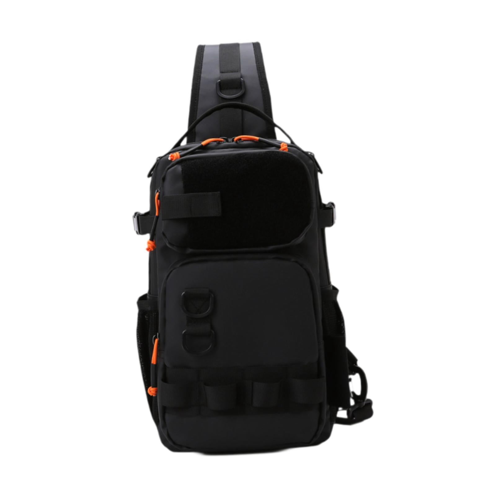 harayaa Bag of Light Fishing Equipment with Front Pockets And Higher Than Zipper, Sports Black