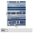 thumbnail image 4 of JEUXUS  - Throw Blanket, Ultra Plush Home Bedding, Perfect for Couch or Bed (Logan Stripe Blue, Throw), 4 of 6