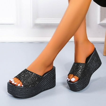 

Homadles Women s Slippers- in Store Beach on Clearance Slippers Black Size 6