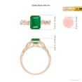thumbnail image 4 of ANGARA Natural 1.5 Ct Emerald-Cut Solitaire Emerald Infinity Twist Ring in 14K Rose Gold for Women (Size-8x6mm) | May Birthstone, Birthday, Anniversary, Jewelry Gift for Women | Natural Emerald Ring, 4 of 9
