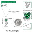 thumbnail image 6 of Beautlace Rose Love Necklace,925 Sterling Silver Birthstone Pendant Necklace Jewelry Birthday Christmas Valentines Mother's Day Gifts for Women Mom, 6 of 9
