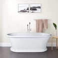 thumbnail image 2 of Vanity Art 61" x 31" Solid Surface Resin Stone Freestanding Bathtub, 2 of 7