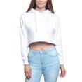 thumbnail image 2 of G-Style USA Women's Long Sleeved Crop Top Hoodie LH13118 - White -Large, 2 of 8