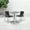 Black, variant on Emma + Oliver 23.5" Square Aluminum Table Set-2 Black Rattan Chairs