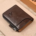 thumbnail image 2 of RFID Blocking Leather Wallet for Men Stylish Secure Card Holder with Technology Fashionable Billfold Zipper Purse for Daily Use, 2 of 4