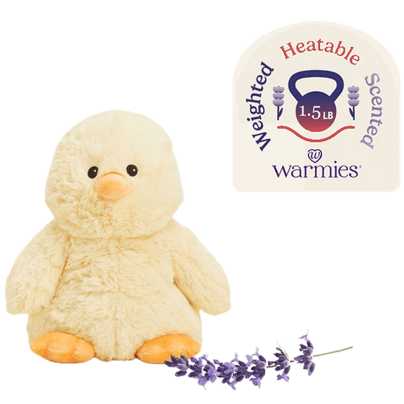 Warmies Chick Stuffed Animal, Microwavable Heated Plushie and Weighted Soft Plush Toys