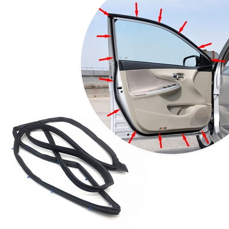 Front Left Side Door Weatherstrip Rubber Seal Trim For Toyota Corolla 2007-2011