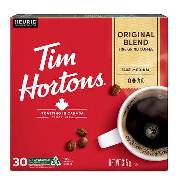 Tim Hortons Single Serve Original Coffee K-Cups, 30 Count {Imported from Canada}