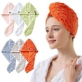 thumbnail image 4 of Hesxuno Shower Cap for Long Hair Velvet Dry Hair Hat,Womens Shampoo and Shower Cap, Coral Velvet Double Layer Dry Hair Cap, 4 of 5