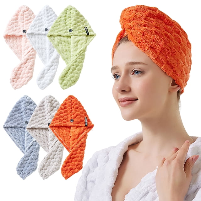 Bonnet de Douche de Luxe pour Femmes Réutilisable et Imperméable, Bonnet en Velours pour Cheveux Secs, Bonnet de Shampooing et de Douche pour Femmes, Bonnet pour Cheveux Secs à Double Couche en Velours Corail