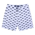 thumbnail image 6 of LRD Men's Swim Trunks with Compression Liner 9 Inch Inseam Board Short Shark Stripe / Navy L, 6 of 6
