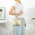 thumbnail image 6 of Yucurem Women Satin Evening Bag W/ Chain Clutch Purse Zipper Handbag For Prom(champagne) Evening bag (A), 6 of 10