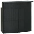 thumbnail image 1 of vidaXL Table de Bar de Jardin Noir 120x55x110 cm Rotin Poly, 1 of 5